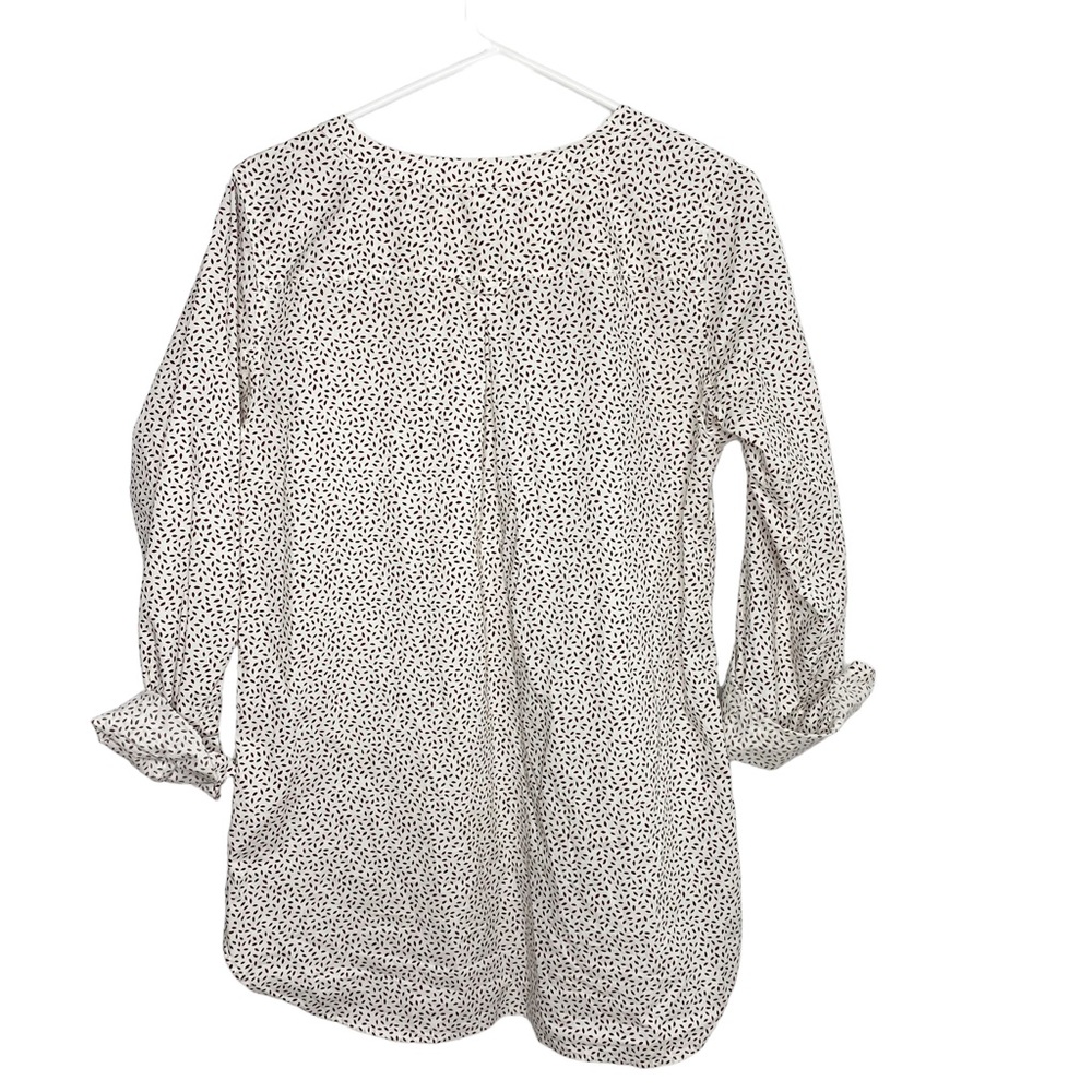Duluth tunic top white burgundy size medium j - Picture 5 of 5